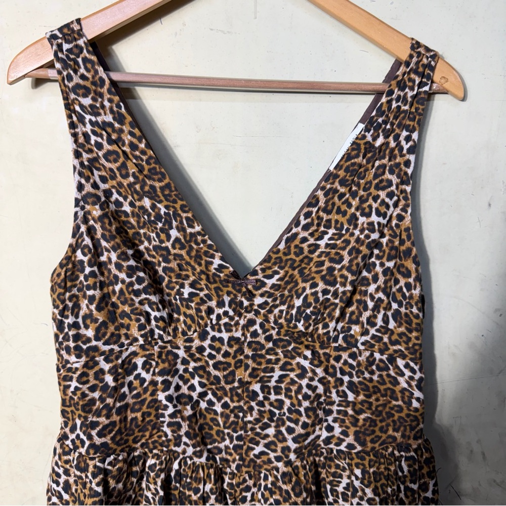 American Eagle AE V-Neck Romper Leopard Print Size Medium - Picture 13 of 13